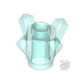   Lego Rock 1 x 1 Crystal 4 Point (Brick, Round 1 x 1 with 4 Upward Fins / Points), Trans-light blue