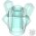 Lego Rock 1 x 1 Crystal 4 Point (Brick, Round 1 x 1 with 4 Upward Fins / Points), Trans-light blue