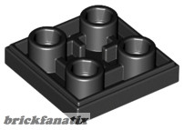 Lego Tile, Modified 2 x 2 Inverted, Black