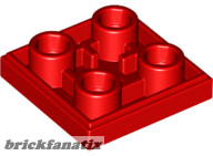 Lego Tile, Modified 2 x 2 Inverted, Red