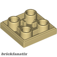 Lego FLAT TILE 2X2 INV., Tan