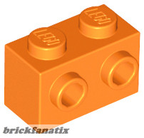 Lego BRICK 1X2 W. 2 KNOBS, Orange