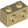 Lego BRICK 1X2 W. 2 KNOBS, Tan