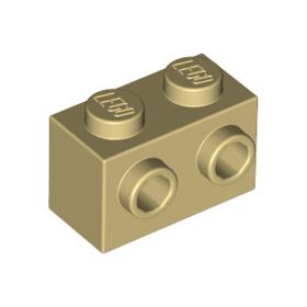 Lego BRICK 1X2 W. 2 KNOBS, Tan