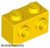 Lego BRICK 1X2 W. 2 KNOBS, Yellow