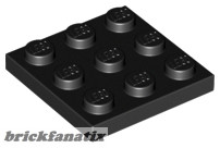 Lego PLATE 3X3, Black