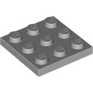 Lego PLATE 3X3, Light grey