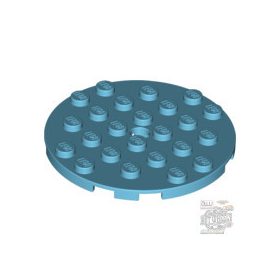 Lego Plate, Round 6 x 6 with Hole, Medium azure