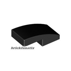 Lego Slope, Curved 2 x 1 x 2/3, Black