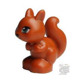   Lego Squirrel, Friends / Elves with Black, Green and White Eyes and Black Eyelashes, Nose and Mouth Pattern