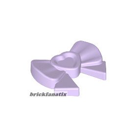   Lego Friends Accessories Hair Decoration, Bow with Heart, Long Ribbon and Pin, Levander