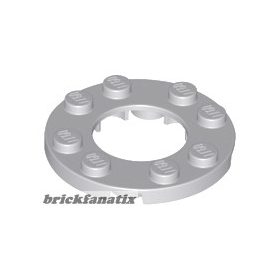   Lego Plate, Round 4 x 4 with 2 x 2 Round Open Center, Light bluish gray