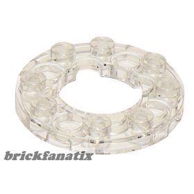   Lego Plate, Round 4 x 4 with 2 x 2 Round Open Center, Transparent clear