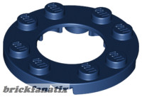 Lego Plate, Round 4 x 4 with 2 x 2 Round Open Center, Dark blue