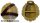 Lego Minifigure Turtle Shell with Dark Brown Horizontal and Diagonal Belt Pattern