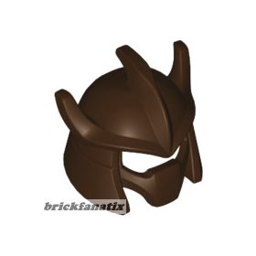   Lego Minifigure, Headgear Helmet Trident Shaped with Face Mask, Dark brown