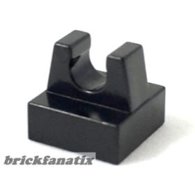 Lego Tile, Modified 1 x 1 with Clip, Black