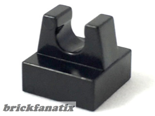 Lego PLATE 1X1 W. UP RIGHT HOLDER, Black