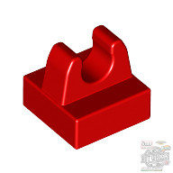 Lego PLATE 1X1 W. UP RIGHT HOLDER, Bright red