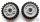 Lego Wheel 18mm D. x 8mm with Fake Bolts and Deep Spokes with Inner Ring with Black Tire Offset Tread - Band Around Center of Tread (13971 / 61254)