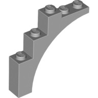 Lego BRICK W. BOW 1X5X4, Light grey