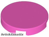 Lego FLAT TILE 2X2, ROUND, Dark pink