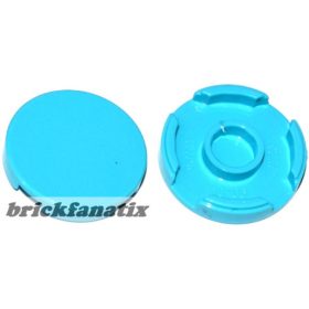 Lego FLAT TILE 2X2, ROUND, Medium azur