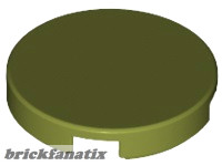 Lego FLAT TILE 2X2, ROUND, Olive green