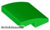 Lego Slope, Curved 2 x 2 x 2/3, Bright green