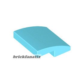 Lego Slope, Curved 2 x 2 x 2/3, Medium azur