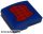 Lego Slope, Curved 2 x 2 x 2/3 with Black Spider Web on Red Background and Blue Hull Plates Pattern (Sticker) - Set 76115 Spider Mech vs. Venom