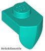 Lego Plate, Modified 1 x 1 with Tooth Vertical, Dark turquoise
