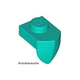   Lego Plate, Modified 1 x 1 with Tooth Vertical, Dark turquoise