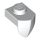 Lego Plate, Modified 1 x 1 with Tooth Vertical, White