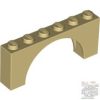 Lego Brick W. Inside Bow 1X6X2, Tan