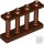 Lego Fence 1 x 4 x 2 Spindled with 4 Studs, Reddish brown