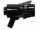 Lego Minifigure, Weapon Gun, Mini Blaster / Shooter with Dark Bluish Gray Trigger (15391 / 15392), Black