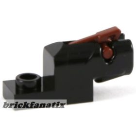   Lego Projectile Launcher, 1 x 2 Mini Blaster / Shooter with Reddish Brown Trigger (15403 / 15392)