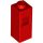 Lego Brick, Modified 1 x 1 x 2 with Square Hole, Red