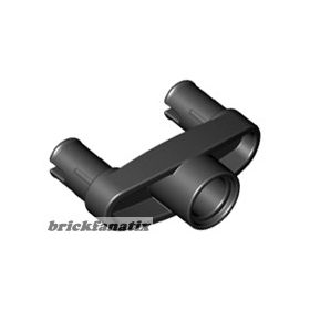   Lego Technic, Pin Connector 3L with 2 Pins and Center Hole, Black