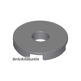 Lego Tile, Round 2 x 2 with Hole, Dark gray