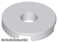 Lego Tile, Round 2 x 2 with Hole, light gray