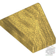 Lego END RIDGED TILE 1X2/45°, Dark gold