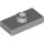 Lego PLATE 1X2 W. 1 KNOB, Light grey