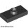 Lego Plate, Modified 1 x 2 with 1 Stud with Groove and Bottom Stud Holder (Jumper), Black