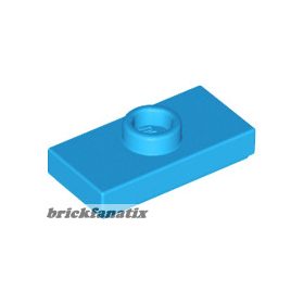 Lego PLATE 1X2 W. 1 KNOB, Dark azur