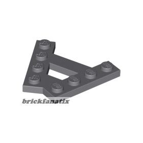   Lego Wedge, Plate A-Shape with 2 Rows of 4 Studs, Dark bluish gray