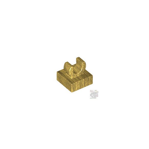 Lego PLATE 1X1 W. UP RIGHT HOLDER, Gold