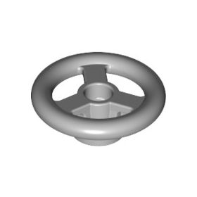   Lego Vehicle, Steering Wheel Small, 2 Studs Diameter, Light bluish gray