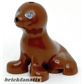   Lego Seal, Friends Style with Black Nose and Eyelashes, Medium Blue Eyes Pattern